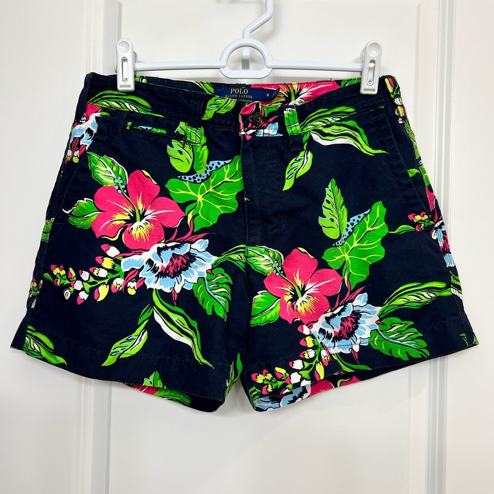 Ralph Lauren Women's Black Floral Shorts